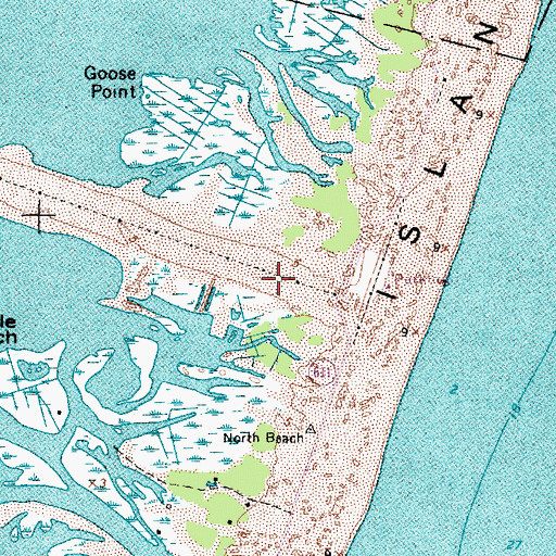 Topographic Map of Bayside Campground, MD