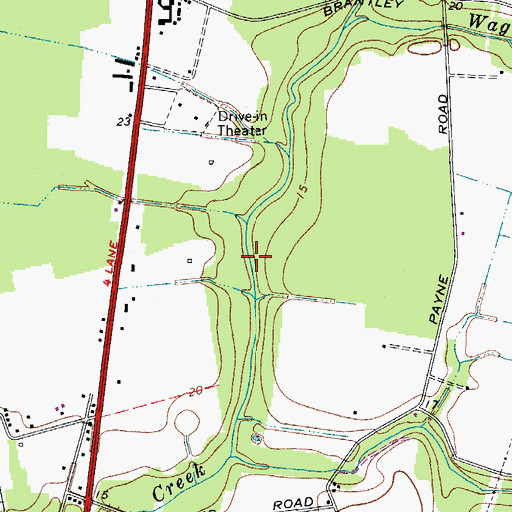 Topographic Map of Beaverdam Swamp, MD