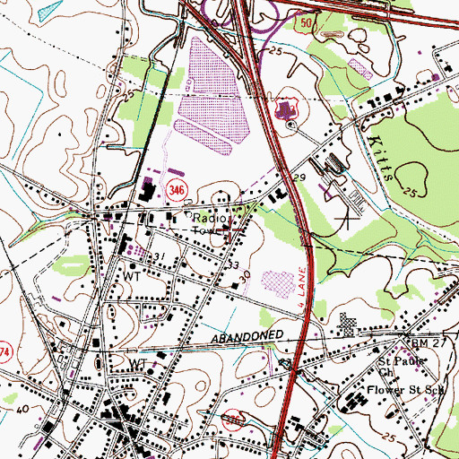 Topographic Map of Berlin Baptist Church, MD
