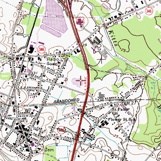 Topographic Map of Berlin Intermediate School, MD