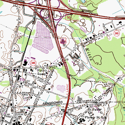 Topographic Map of Berlin Run Shopping Center, MD