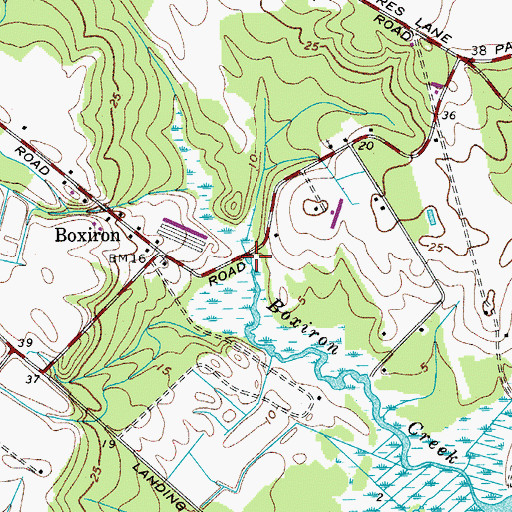 Topographic Map of Boxiron Pond (historical), MD