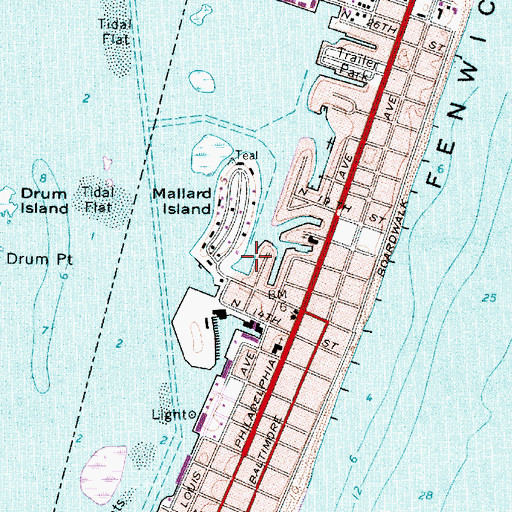 Topographic Map of Butterfish Cove, MD