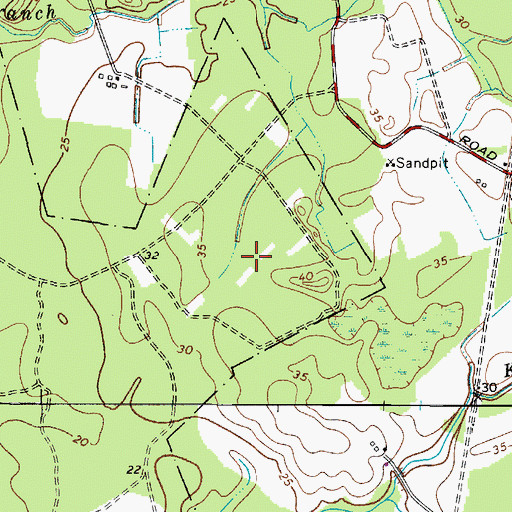 Topographic Map of Chandler State Game Refuge, MD