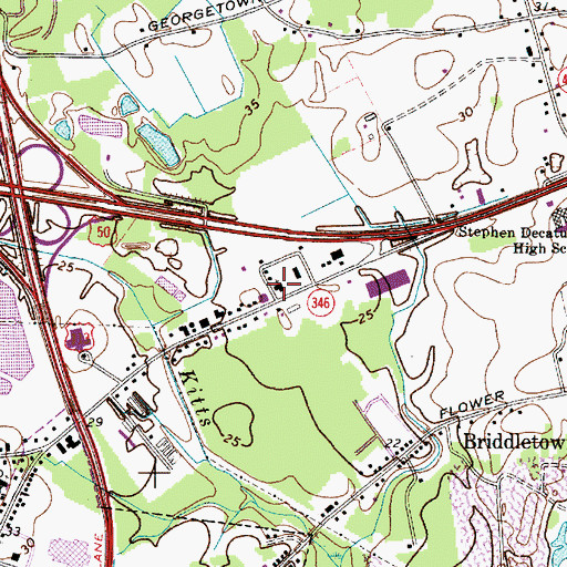 Topographic Map of Church of God of Prophecy, MD