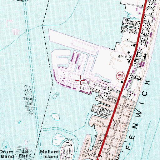 Topographic Map of Collier Islands (historical), MD