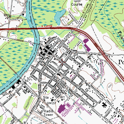 Topographic Map of Costen House Museum, MD