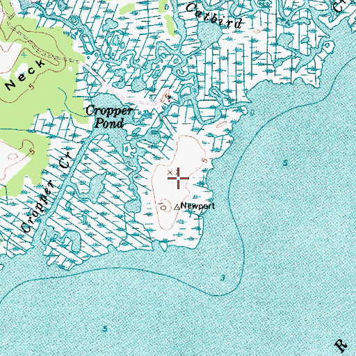 Topographic Map of Cropper Island, MD