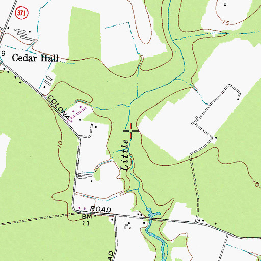 Topographic Map of Dennis Swamp, MD