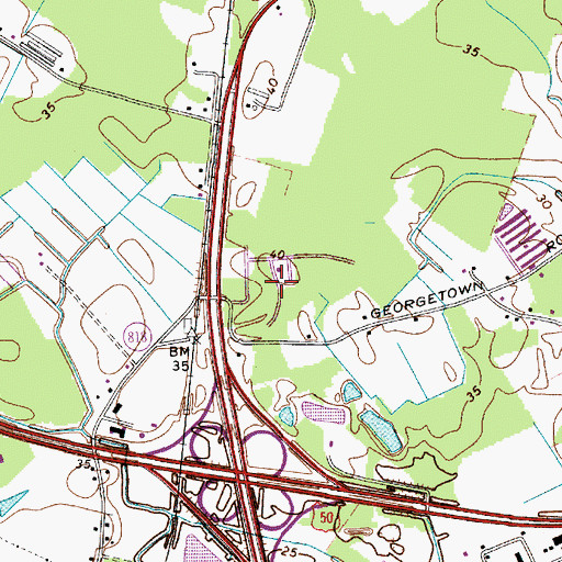 Topographic Map of Douglynne Woods, MD