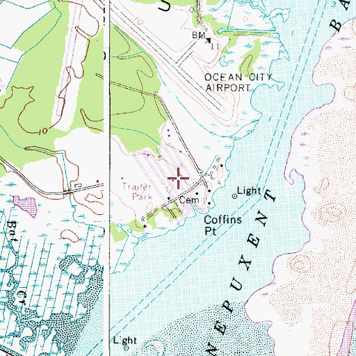 Topographic Map of Eagles Nest Mobile Home Park, MD