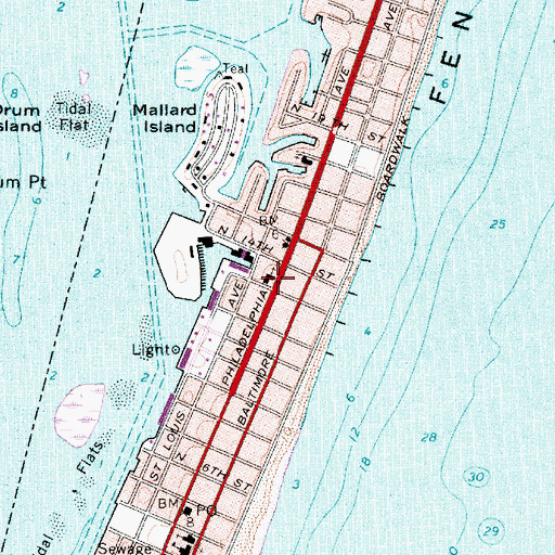 Topographic Map of First Presbyterian Church, MD