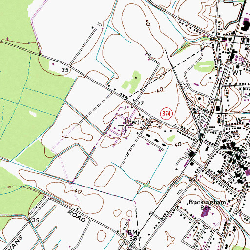 Topographic Map of Franklin Heights, MD