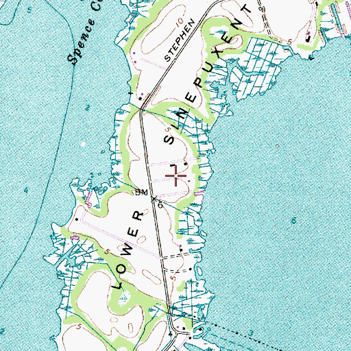 Topographic Map of Genezer Estates, MD
