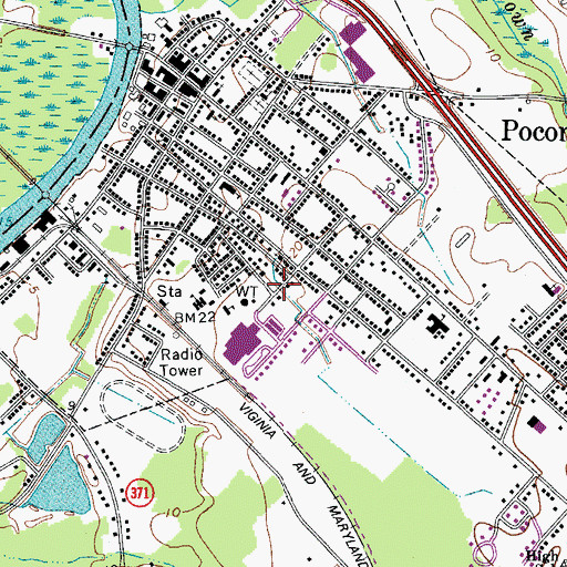 Topographic Map of Glorious Church of the Lord Jesus Christ, MD