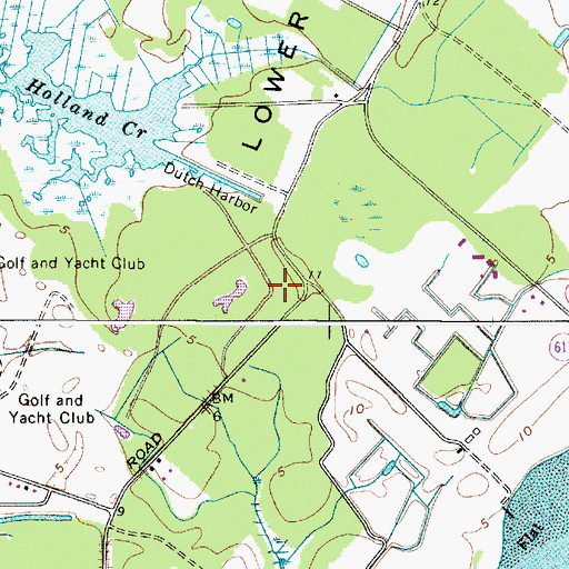 Topographic Map of Golf Club Shores, MD