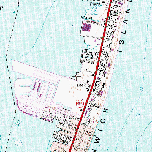 Topographic Map of Grassy Island (historical), MD