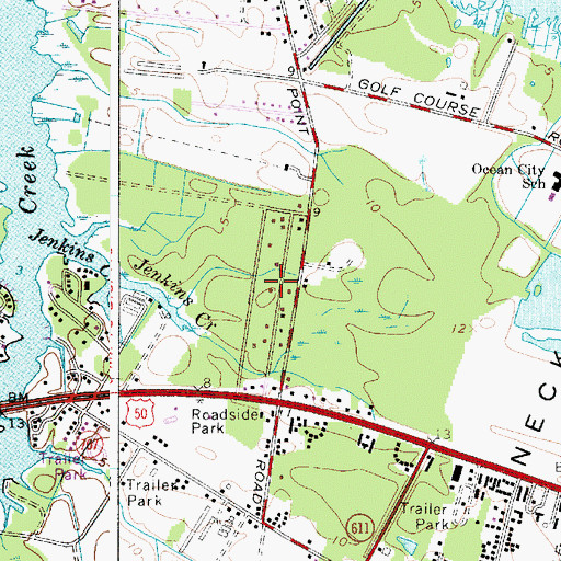 Topographic Map of Greenwood Place, MD