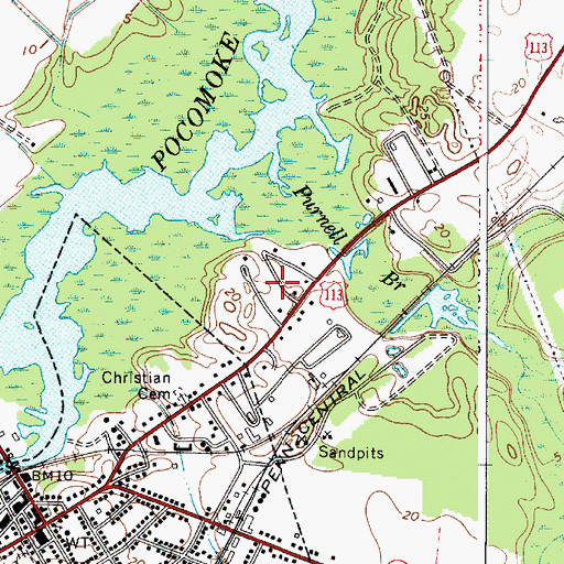 Topographic Map of Hallet Heights, MD