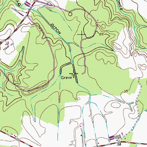 Topographic Map of Hancock Cemetery, MD