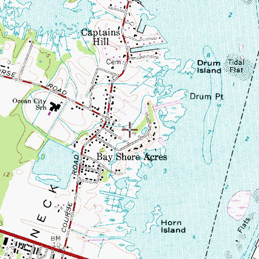 Topographic Map of Harbor Mist Estates, MD