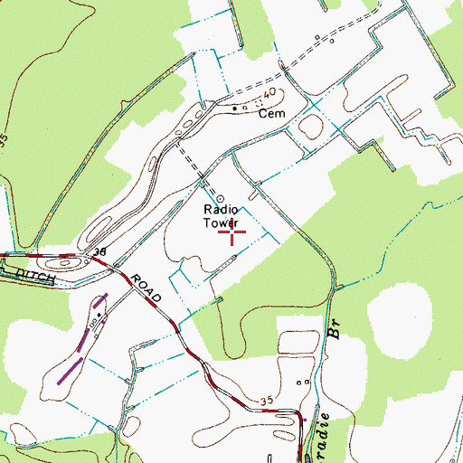 Topographic Map of Holly Swamp (historical), MD