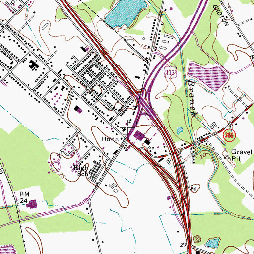 Topographic Map of Holy Name of Jesus Church, MD