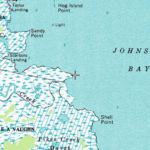 Topographic Map of Hunting Point, MD
