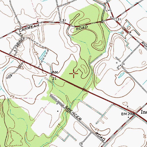 Topographic Map of Kirkwood Acres, MD