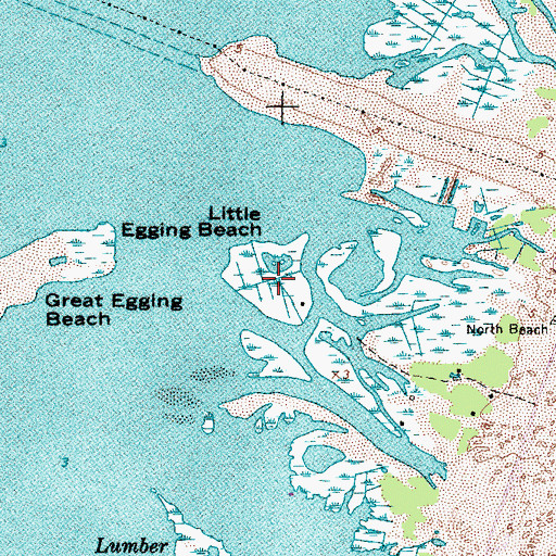 Topographic Map of Little Egging Island, MD