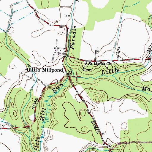 Topographic Map of Little Millpond (historical), MD