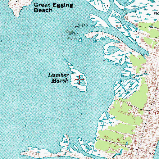 Topographic Map of Lumber Marsh Island, MD