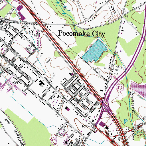 Topographic Map of Lynnhaven Baptist Church, MD