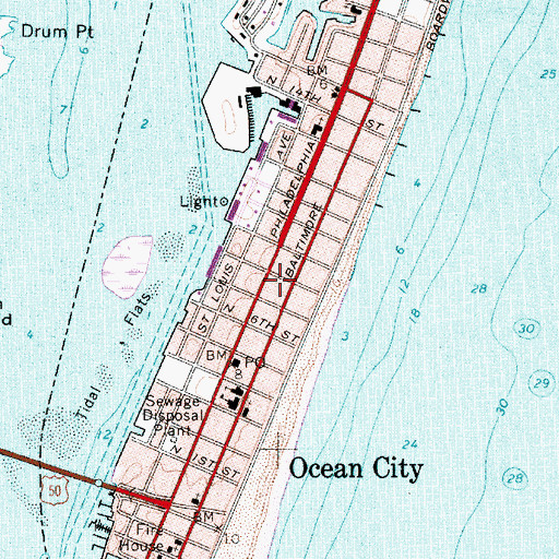 Topographic Map of Midway Shopping Center, MD