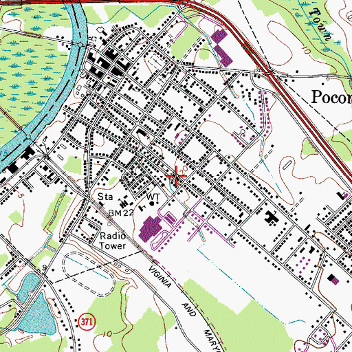 Topographic Map of Mount Sinai Baptist Church, MD