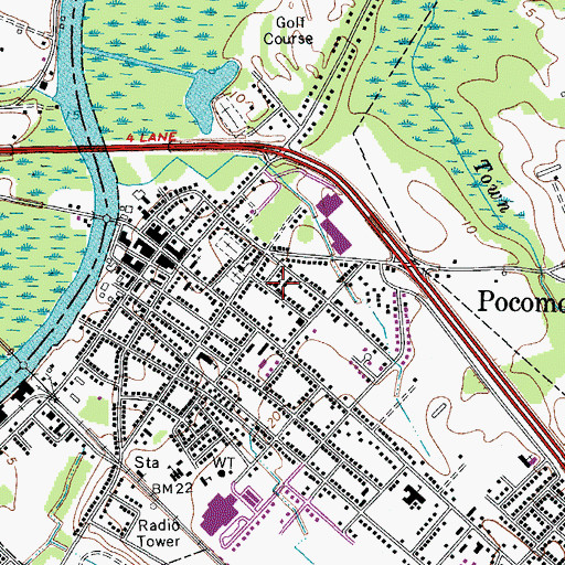 Topographic Map of Mount Zion United Methodist Church, MD