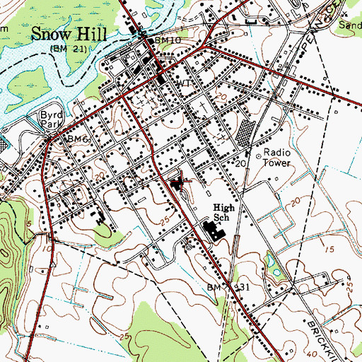 Topographic Map of Mount Zion School Museum, MD