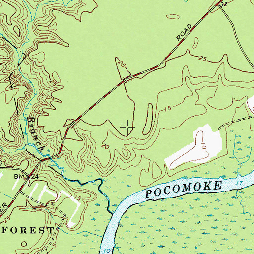 Topographic Map of Nassawango Country Club, MD