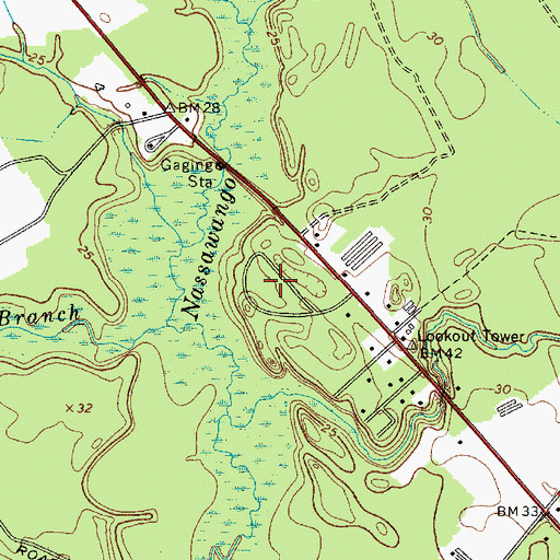 Topographic Map of Nassawango Hills, MD