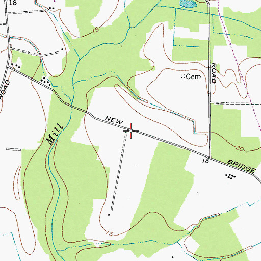 Topographic Map of New Bridge Haven, MD