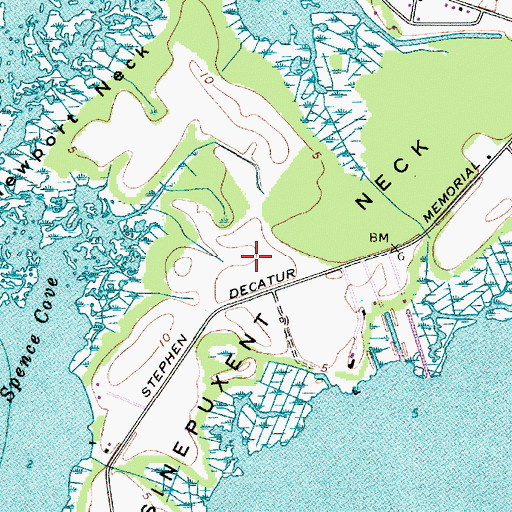 Topographic Map of Newport South, MD