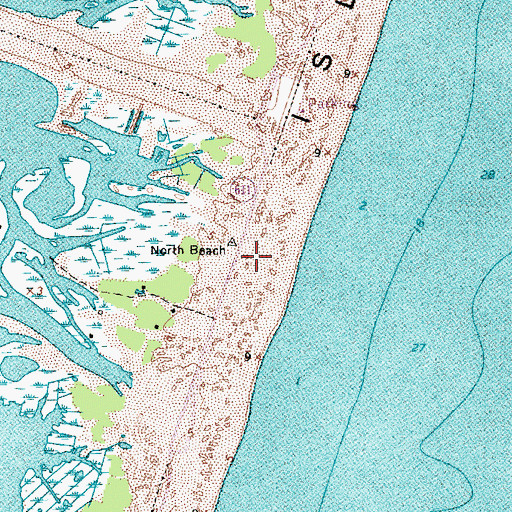 Topographic Map of North Beach Campground, MD