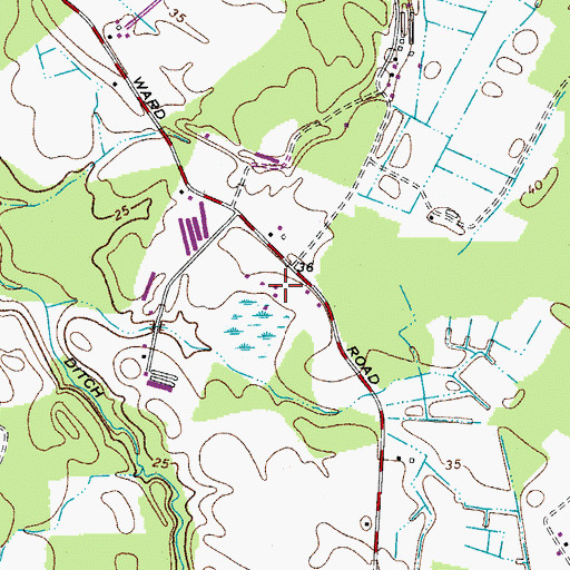 Topographic Map of Owl Hollow Acres, MD
