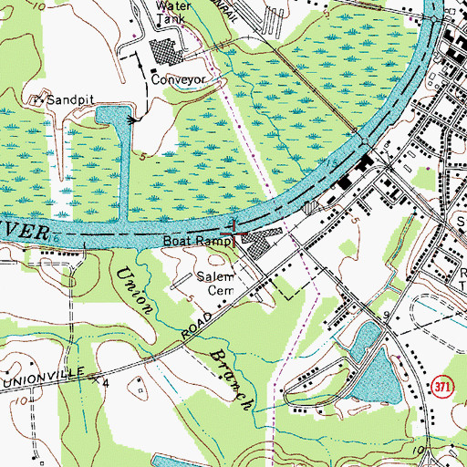 Topographic Map of Pocomoke City Boat Ramp, MD
