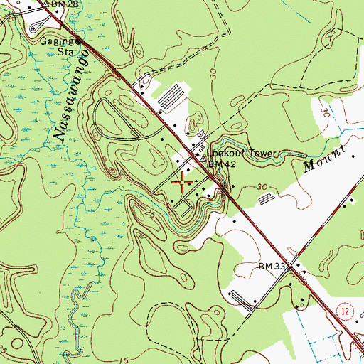 Topographic Map of Rolling Hills, MD