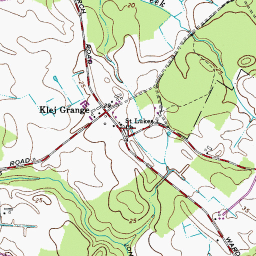 Topographic Map of Saint Lukes Cemetery, MD
