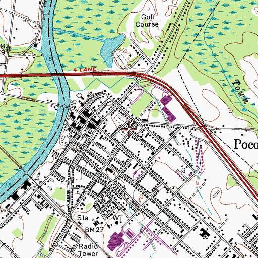 Topographic Map of Saint Mary the Virgin Episcopal Church, MD
