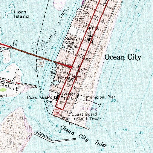 Topographic Map of Saint Marys Star of the Sea Catholic Church, MD