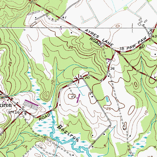 Topographic Map of Saint Matthew United Methodist Church, MD