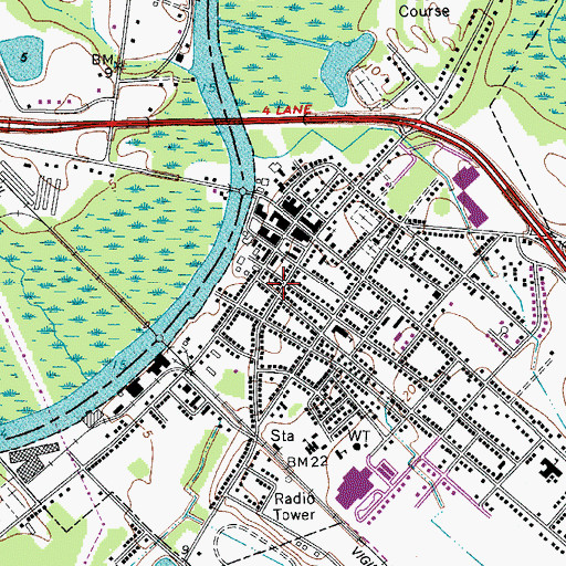 Topographic Map of Salem United Methodist Church, MD